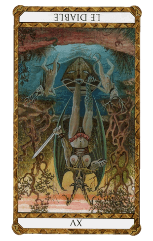 el diablo tarot ambre invertida
