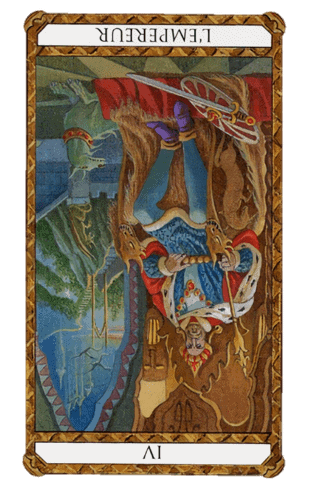 el emperador tarot ambre invertida
