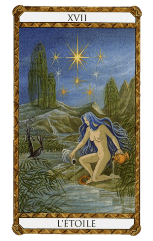 El Arcano Mayor La Estrella según el diseño del Tarot Ambre