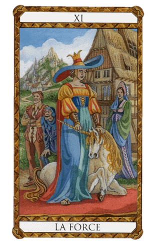 El Arcano Mayor La Fuerza según el diseño del Tarot Ambre