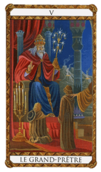 UsaTuTarot El Arcano Mayor El Papa según el diseño del Tarot Ambre
