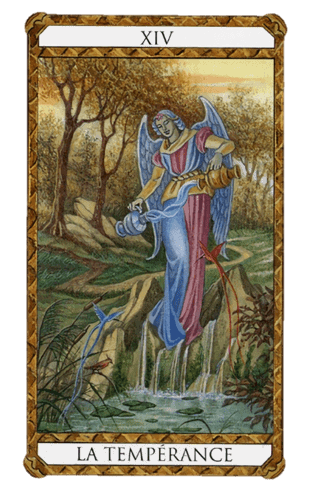 El Arcano Mayor La Templanza según el diseño del Tarot Ambre