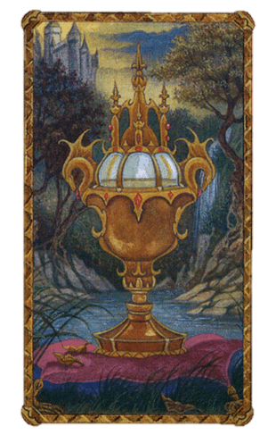 El As de Copas Arcano Menor según el diseño del Tarot Ambre