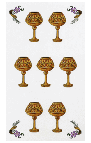 El Siete de Copas Arcano Menor según el diseño del Tarot Ambre
