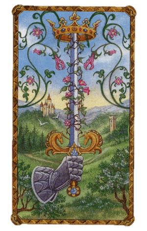 El As de Espadas Arcano Menor según el diseño del Tarot Ambre