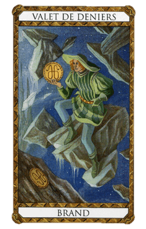 La Sota de Oros Arcano Menor según el diseño del Tarot Ambre